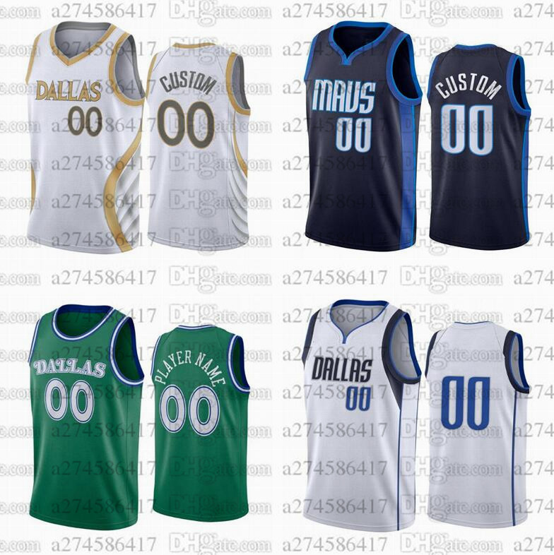 

Custom basketball Jerseys Dallas Mavericks 41 Dirk nowitzki 77 luka doncic Any name and number Swingman city Jersey, Black;red