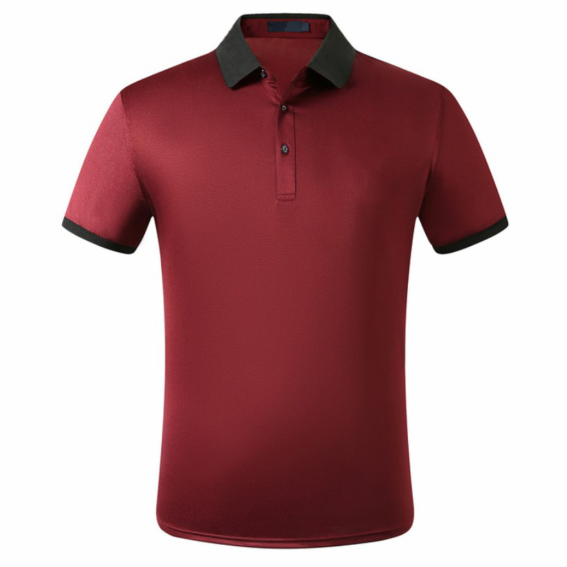 

Classic Mens Polo Shirt Breathable Male Tees Cotton Double Buckle Summer Business High Quality Turn-down Collar Men polos, Color
