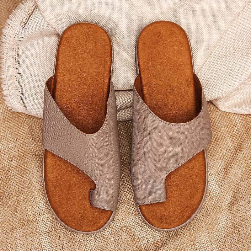 

Sandals 2021 Women Shoes Roman Platform Vintage Leather Soft Comfortable Retro Open Toes Zapatos Mujer Slippers, Black