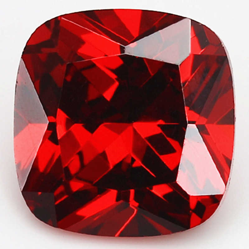 Unheated 7.15 Cts Natural Gemstone Red Ruby 10x10mm Square Cut Gem Sri-Lanka VVS H1015-image-733147366