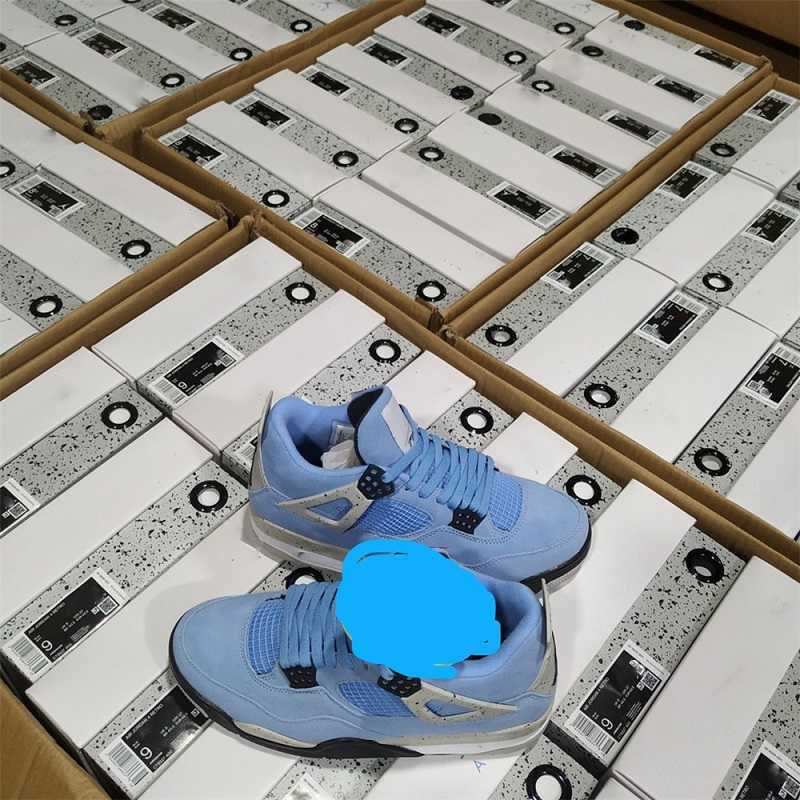 

Quality 4 Top SE University Blue Men Basketball Shoes 4s Suede Tech Grey Outdoor Sports Sneakers CT8527-400 With Original Box