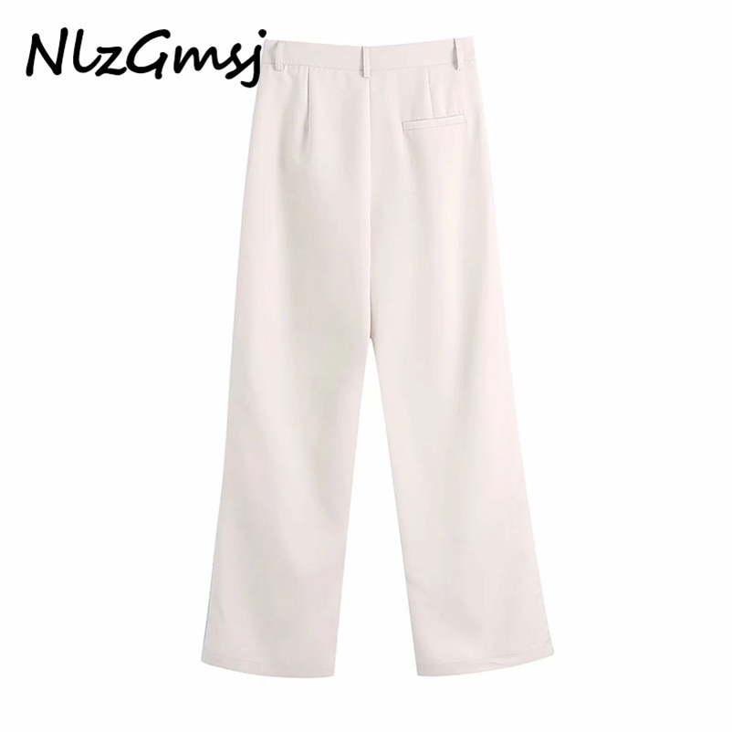 

Nlzgmsj Pant Spring Autumn Casual Straight Solid Work Wear Suit Trousers 04 210628, As picture