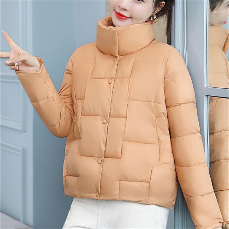 

Women's Down & Parkas Women Short Jacket Winter Thick Warm Cotton Padded Coats Female Korean Loose Long Sleeve Jackets Ladies Outwear, Black