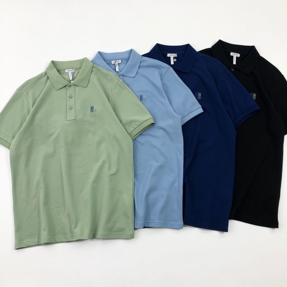 

Loewe four color embroidered polo shirt 2021 early spring new quick-dry, White;black