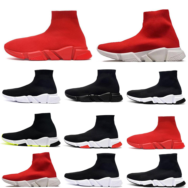 

Wholesale 2021 New Speed Sock Shoes Trainer Black Red Luxury High Casual Men Women Cheaps Fashion Paris Designer Sneakers Quality
