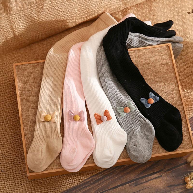 

Leggings & Tights Kids Pantyhose Bowknot Ribbed High Waist Trousers Pants Spring Autumn Winter Warm For Girls 6-24 Months, Blue
