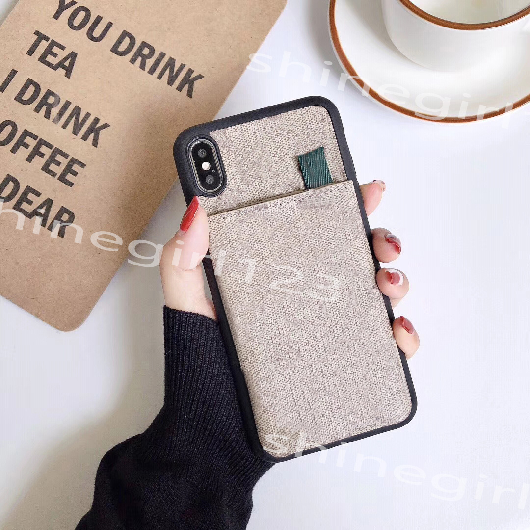 

For iphone 12 pro 11 max XS XR Xsmax 7 8 plus Phone Cases Top Quality Fashion Leather Card Pocket Designer Cellphone Cover with lanyard S-6