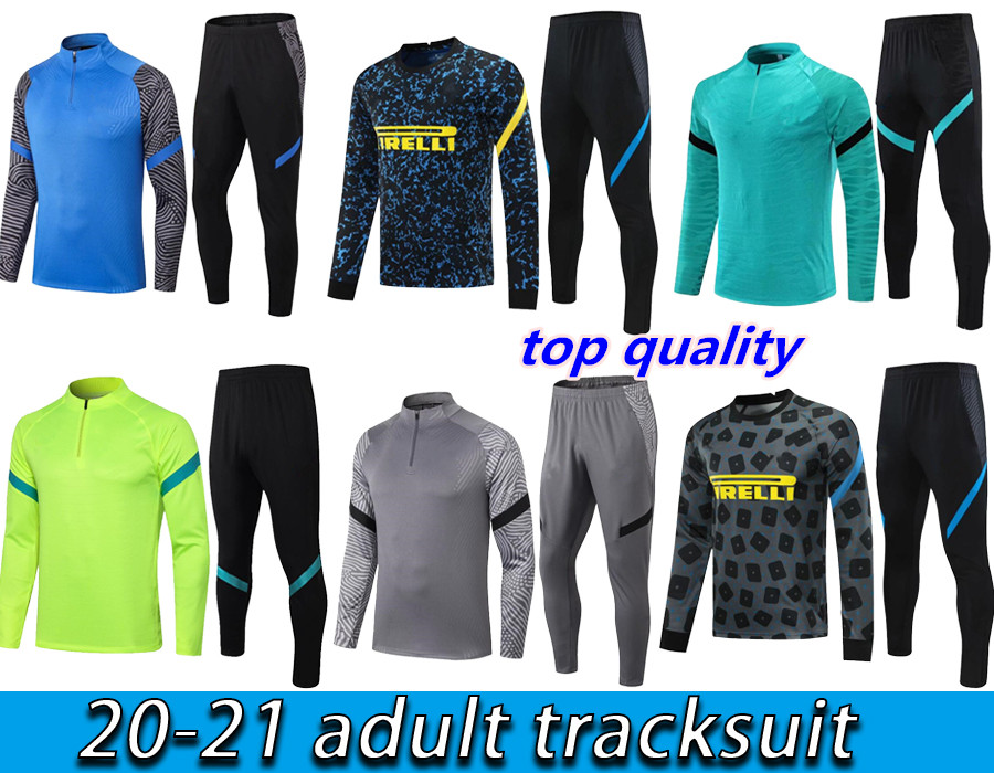 

20 21 22 INTER adult tracksuit LUKAKU soccer training suit set 2021 2022 ERIKSEN VIDAL BARELLA HAKIMI football jacket tracksuits jogging kit, Blue