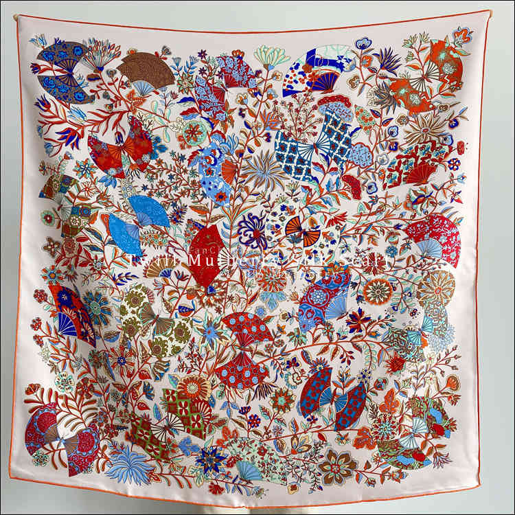 

designer head Women 100% Natural Hand Rolled Twill *Mulberry Silk Scarf 90*90cm heavy silk scarfs