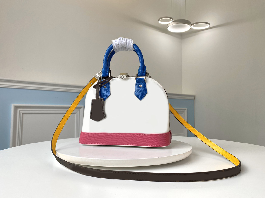

ALMA BB shell bag women patent leather flower Embossed shoulder bags Messenger with lock crossbody bag top quality handbags 2021 a4Ci#, Dust bag