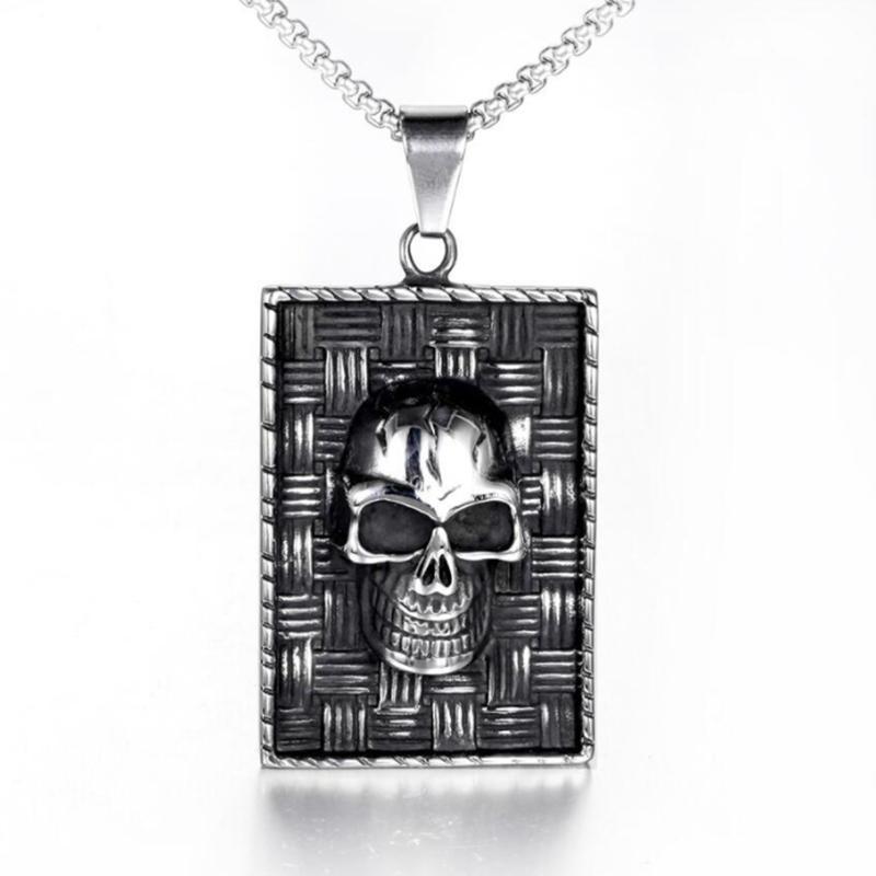 

Pendant Necklaces Personality Creative Retro Skull Brand Necklace Trend Party Punk Jewelry, Silver