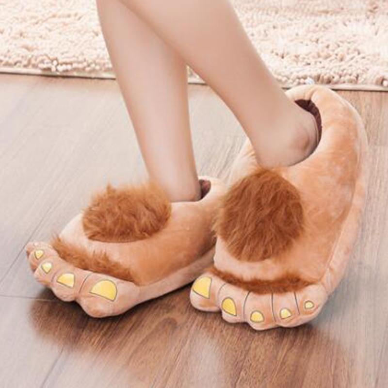 

Slippers Women Men Plush Slipper Big Feet Creative And Winter House Shoes Funny Home Soft Cotton S1351