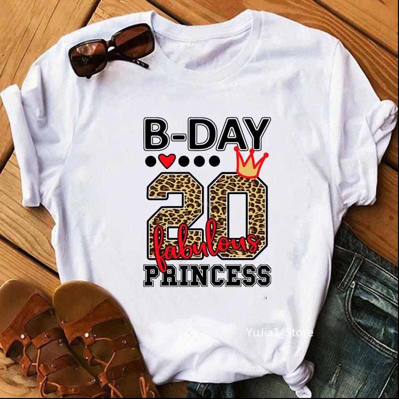

11 23th princess birthday girls women t shirt tshirts crown graphic femme kawaii clothes summer, White