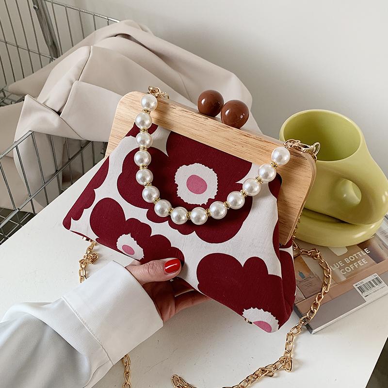 

Original Brand 2021 Handbag Chain Messenger Bag Pearl Portable Fashion Shoulder Bags