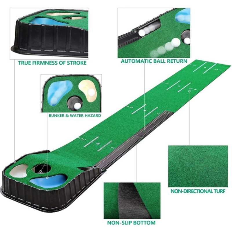 

Golf Training Aids Indoor Practice Mat Putter Mini Trainer Swing Office Hitting