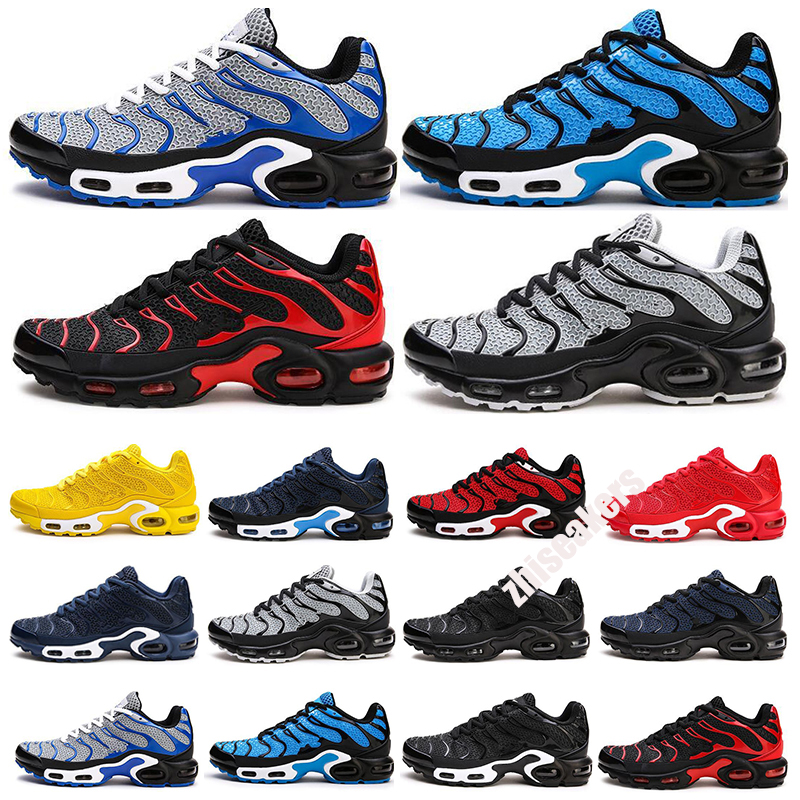 

Male Tn Plus Runner Shoes Men Ultra Mens Stripes White Blue Sneakers Retro Tns Classic Outdoor Trainers Size 40-46, Black