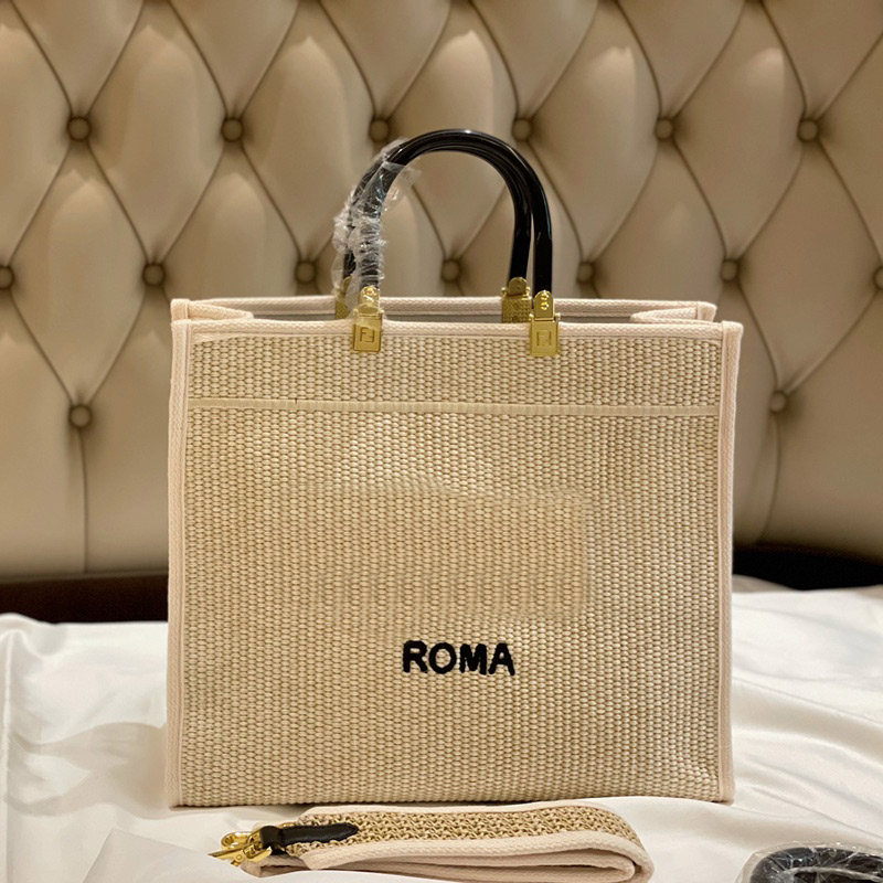 

Weave Tote Shopping Bag Lafite Straw Bags Handbag Large Capacity Package Detachable Long Wide Shoulder Strap Two Sizes, 17*20cm