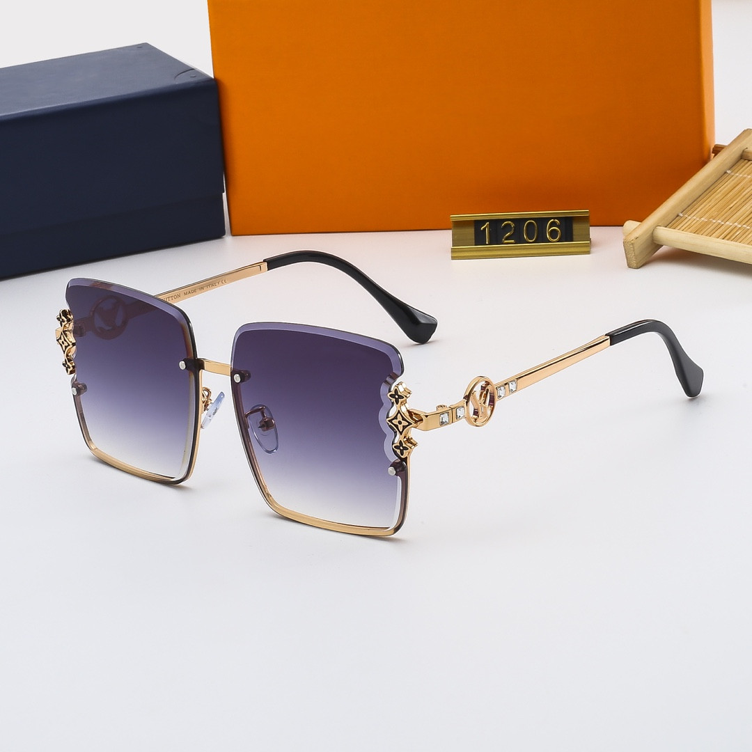 

Fashion womens sunglasses Lady Oversize Rimless Square Sunglasses Women Men Small Glasses Gradient Sun Glasses Female UV400 1206