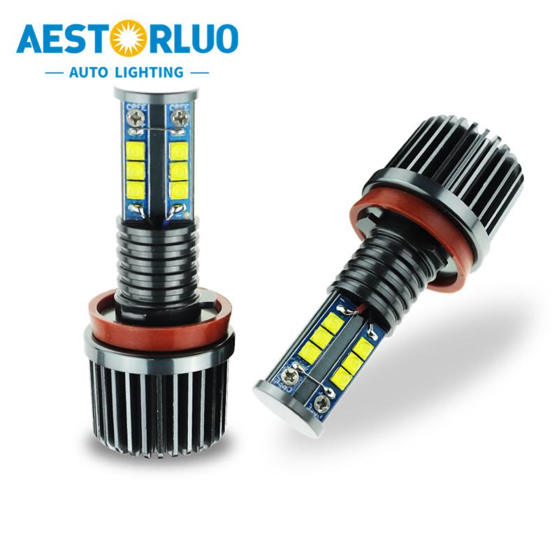 

Car Headlights 2pcs Factory Supply Canbus H8 240W Angel Eyes Halo Ring LED Light Bulb For E82E81E87E88 E90 E91 E92 E93 E60/61 E63E64E89