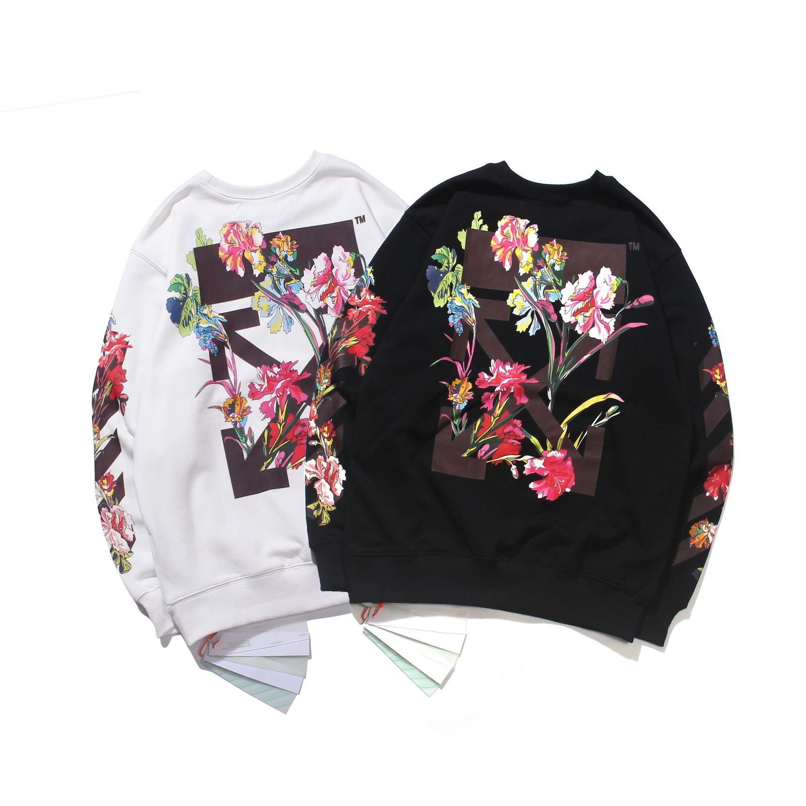 

Men's Hoodie Autumn Winter Plant Flstyleer Round Neck Pullover and Wo Uniform ofs-xl, Black