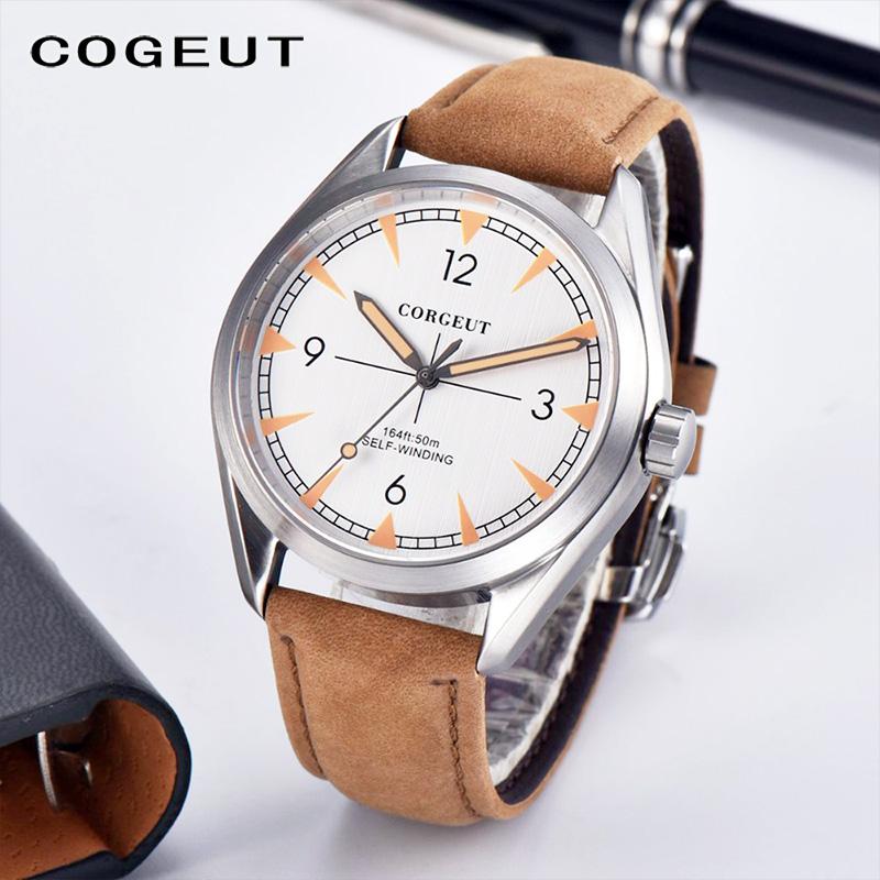 

Wristwatches 007 Spectre Watch Men Mechanical Male Automatic Seagull Movement Self-Wind Wristwatch Full Steel Sapphire Glass 41mm, White