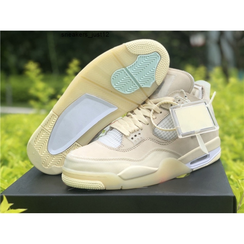 

x 4 SP WMNS Sail Muslin White Black men women basketball shoes 4s mens ladies sports sneaker with box