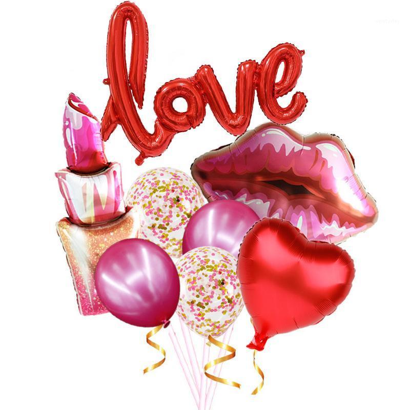 

Party Decoration Valentine's Day Sweet Foil Balloon Heart Love Lips Air Balloons Diamond For Wedding Anniversary Decorations Home Supplies