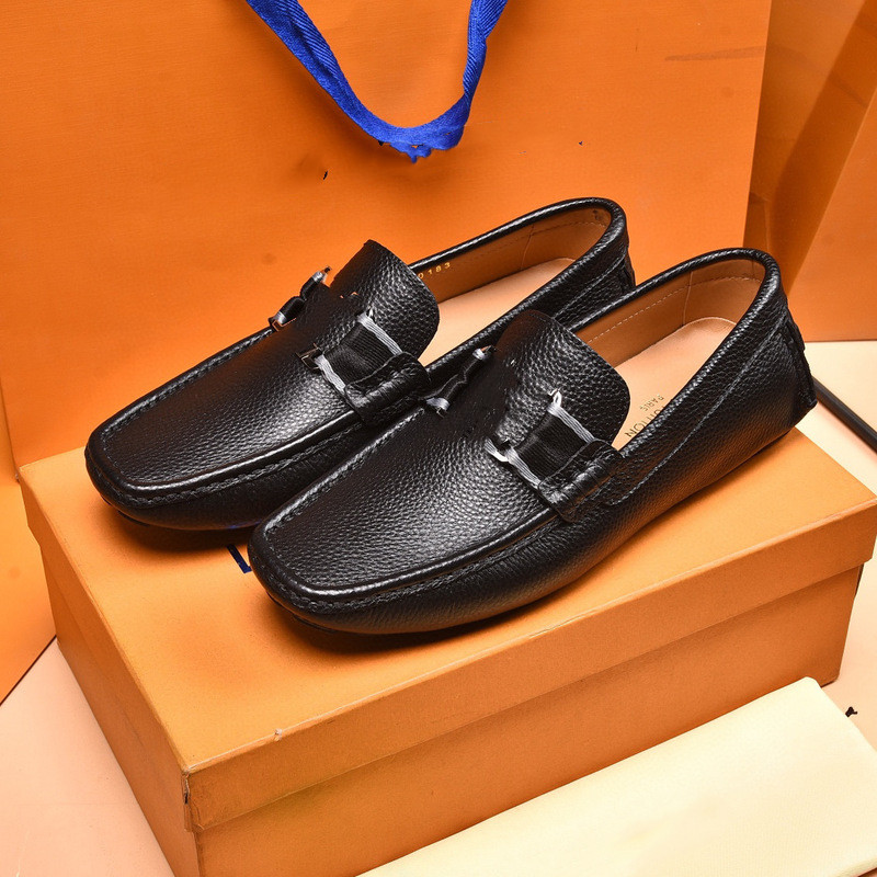 

Luxury women Casual Shoe Genuine leather Men Oxfords high quality Metal Buckle Espadrilles Ladies Flat loafers Designers Dress Shoes, #19
