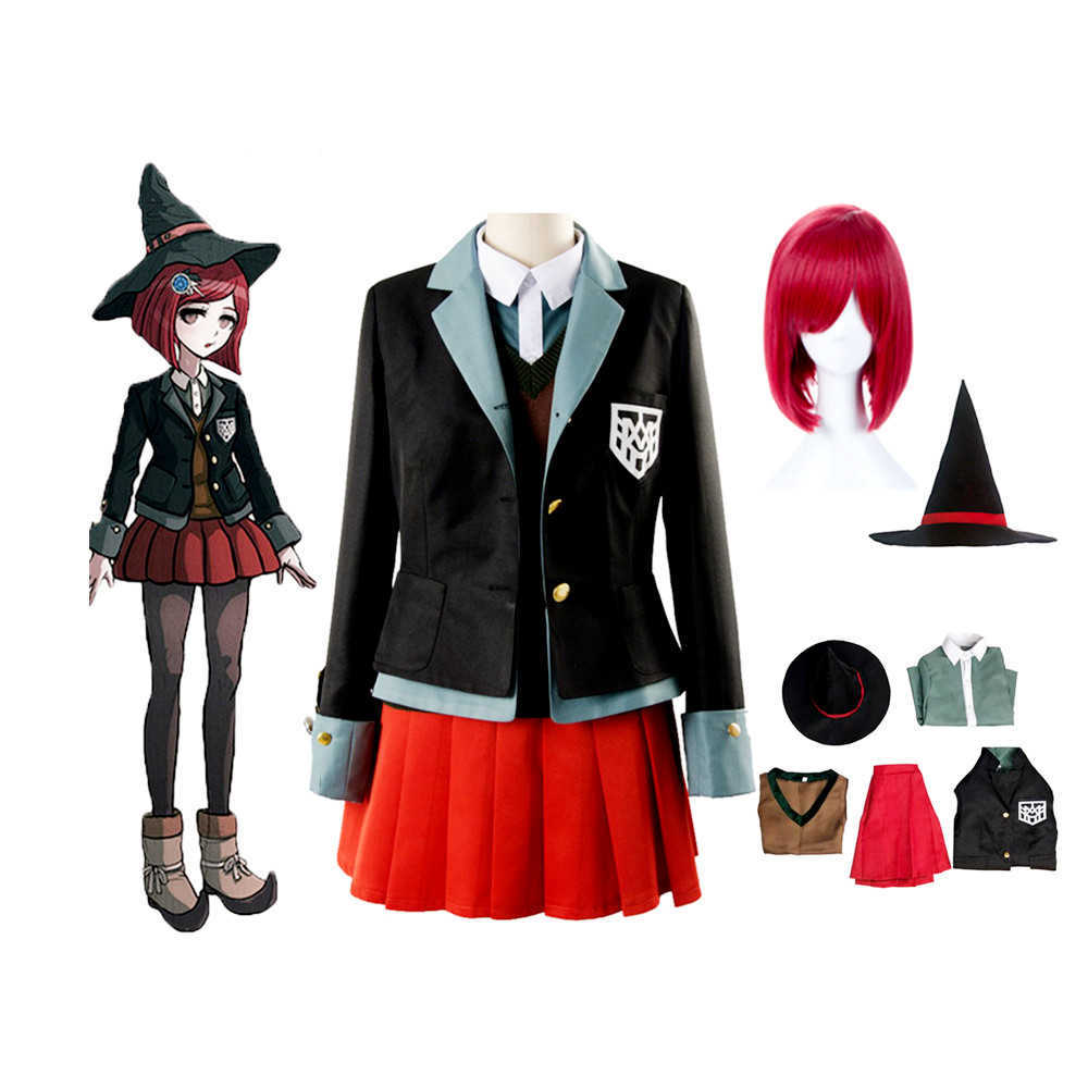 

Anime Danganronpa Magician Yumeno Himiko Girl Uniform Cosplay Costume Halloween Party Set G0925