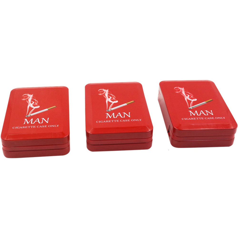

Cigarette case Tin square metal can cut tobacco flip tin business card gift box