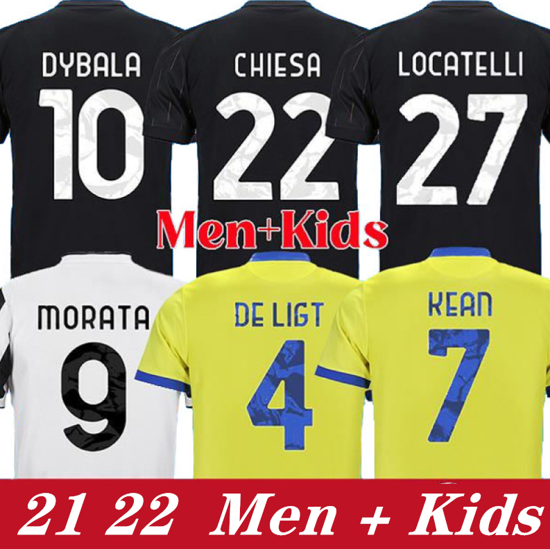 

21 22 DYBALA MORATA soccer jerseys 2021 2022 KEAN CHIESA McKENNIE LOCATELLI football kit shirts chiellini PIRLO KULUSEVSKI adult Men Women Kids kit sets uniforms, Color 1