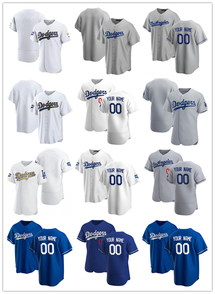 

Custom Jersey Mens women Youth Los Angeles Dodgers your any name number Authentic Baseball Jerseys white blue, Blue;black