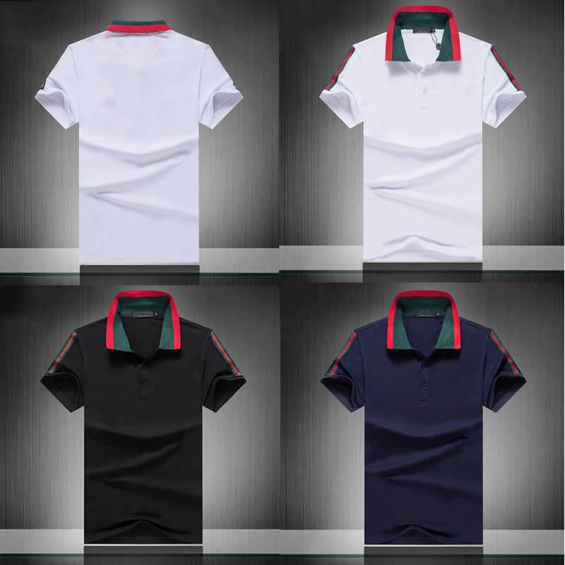 

mens shirt fashion classic mens letter striped embroidery shirt cotton mens hoodie T-shirt blue white black designer polo shirt male M-3XL
