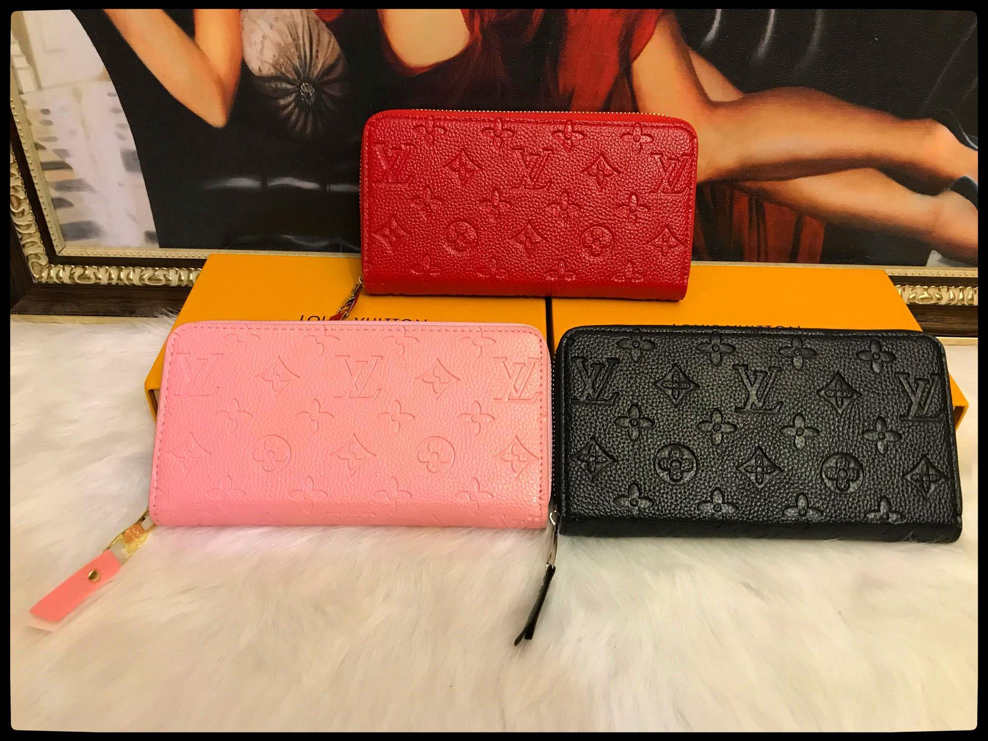 

1-36 LV LOUIS 1 VITTON Top quality Zipper Wallets Women Purse Long Wallet Fashion Lady Clutch Men Shoulder Bag Ladies Handbags H221, Red;black