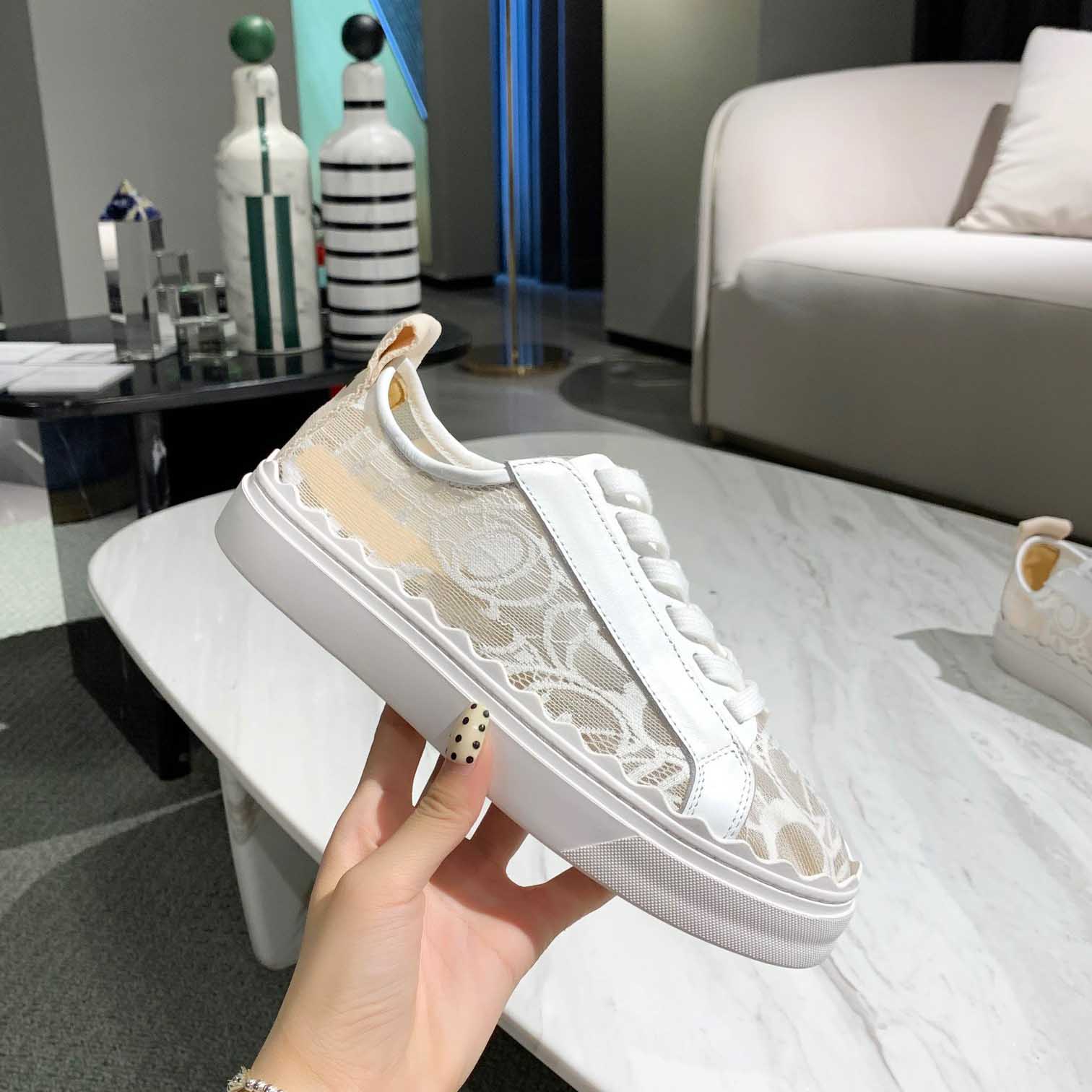 

designer women casual shoes chaussures lady Nude Lace mesh shoe Technical Leathers Woman Casuals bee Top Quality Luxurys Trainers