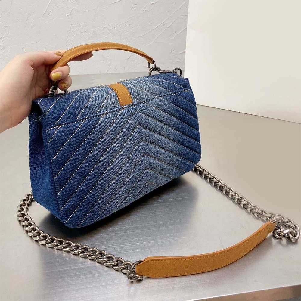 

LIUS Luxurys Designers Denim Jeans Shoulder Bag Women Tote Handbag Purse Top Quality Classic Fashion Retro Chain Frosted Cowboy Crossbody Bags Fl, Don't order this