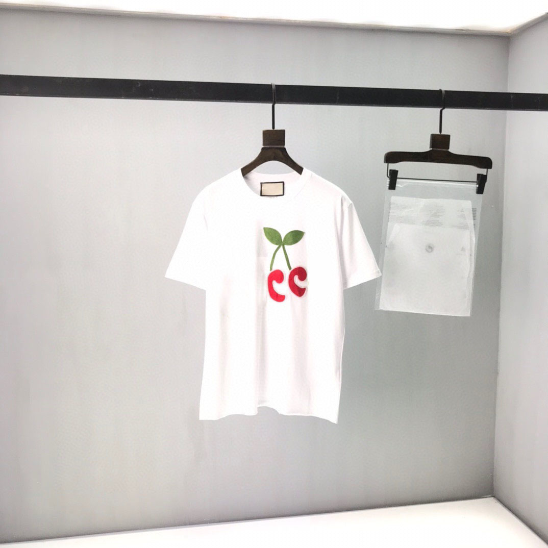 

2021ss spring and summer new high grade cotton printing short sleeve round neck panel T-Shirt Size: m--xl-xxl-xxxl Color: black white 8cx247