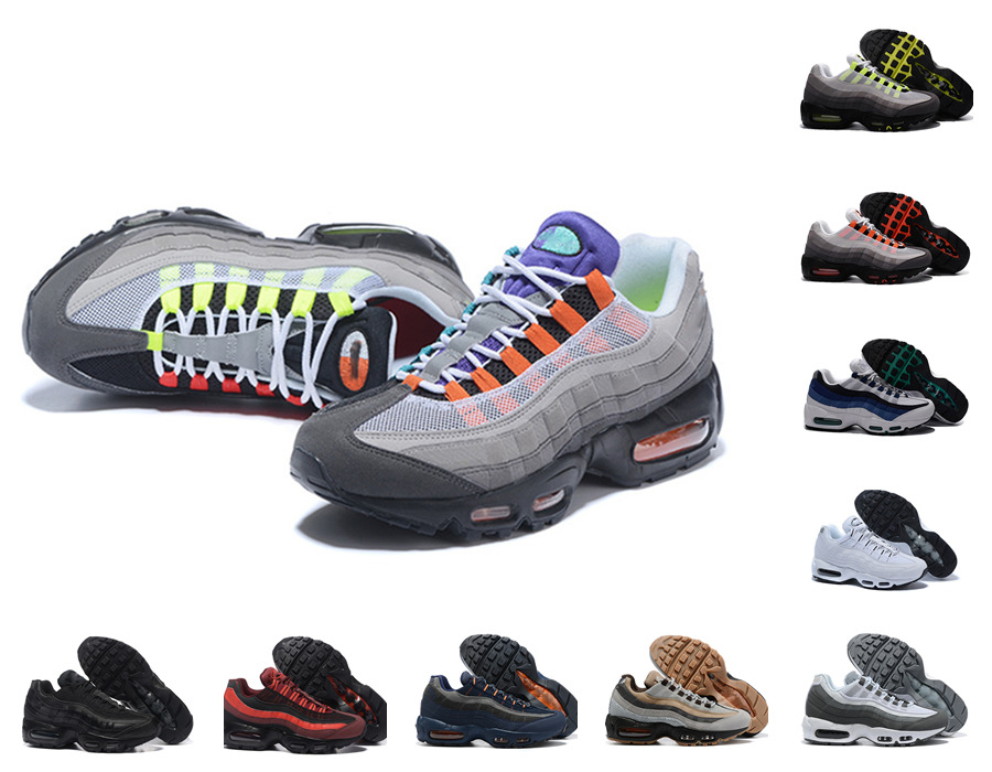 

2021 Chaussures 95 Neon Mens shoes Classic Designer Black Red White Sports high quality Trainer Surface Cushion Breathable 95s Men Sneakers, 10