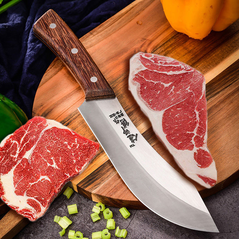 

4Cr13Mov Professiona Boning Knives Saughter House Specia Butcher amb Catte Beeding Knife Eviscerating Bone and Meat Knife