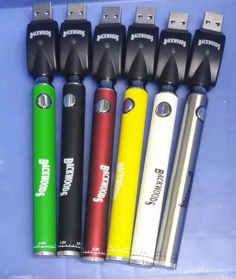 

Cookies Backwoods Twist Preheat VV Battery 900mAh Bottom Voltage Adjustable Usb Charger Vape Pen For 510 Cartridges 30Pcs per Display Box