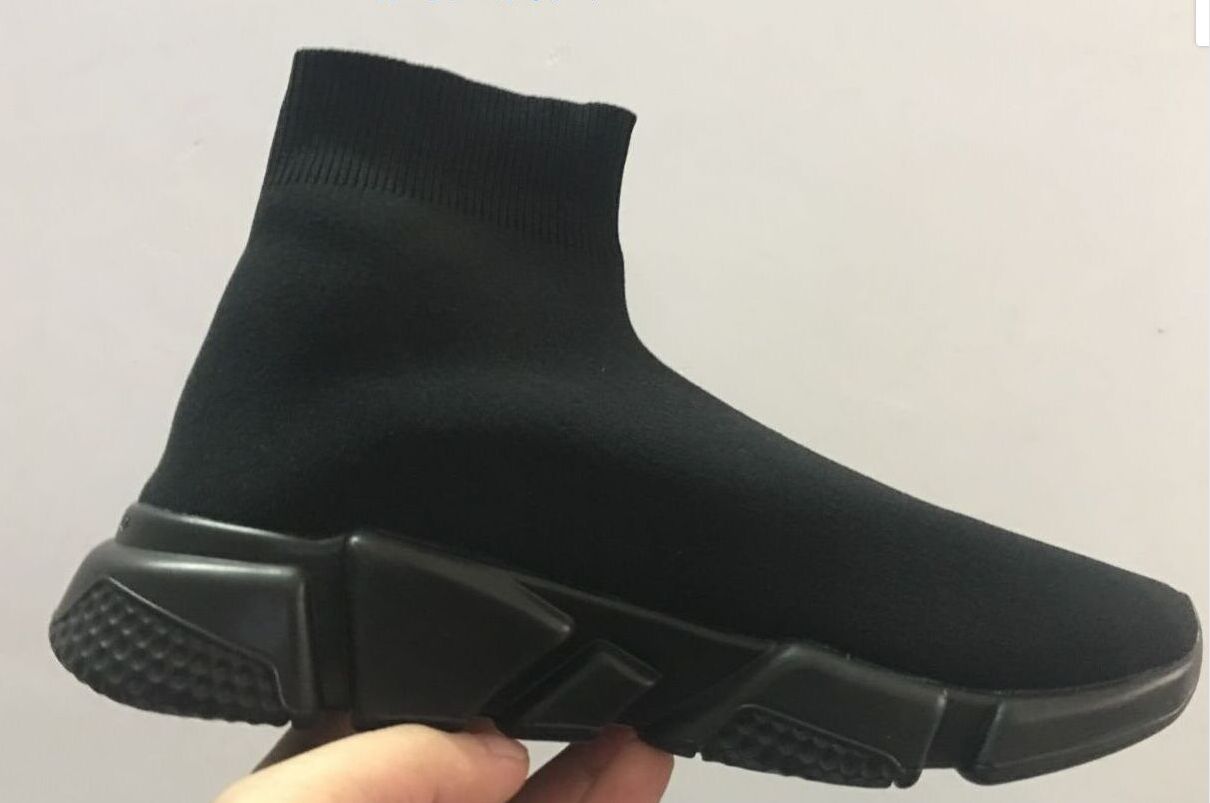 

Luxury letter Mens Ankle Boots Speed Trainer Black Sneakers Men Women Casual Shoes Fashion Socks Boot Size 36-45 v1