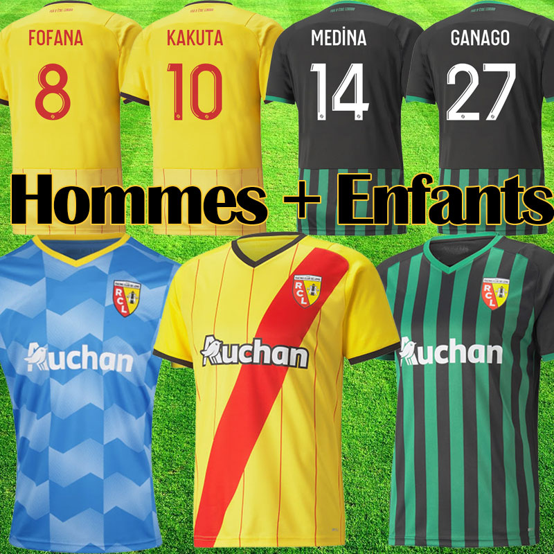 

maillot Lens RC soccer jerseys 21 22 GANAGO GRADIT FORTES CAHUZAC PEREZ 2020 2021 RC LENS Football Shirts MAURICIO Kits KAKUTA Equipment, Kids home