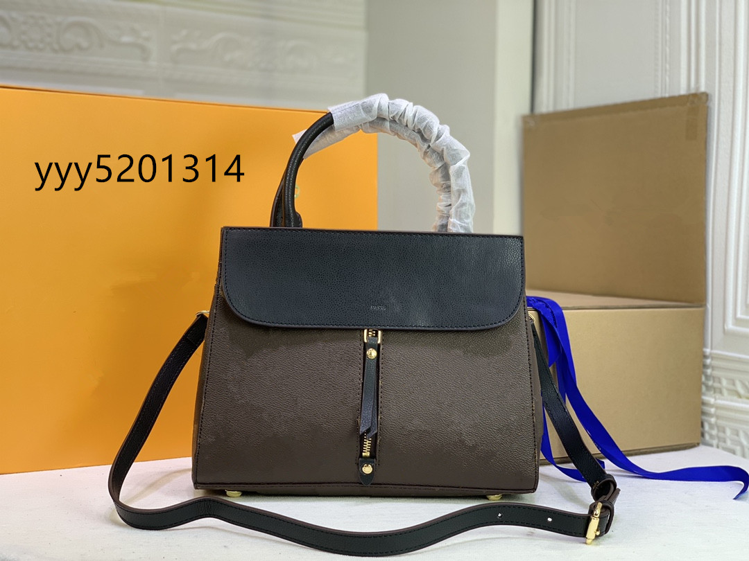 

Top quality female designer tote bag presents classic large capacity M41177 hand-held embossed leather bag, 30*22*11cm