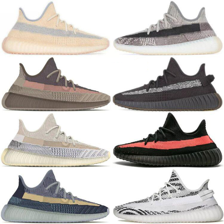 

2021 fade Cinder reflective earth Oreo running shoes kanye v2 Runner desert sage yecher Yecheil Black Static men women sports sneakers 36-47