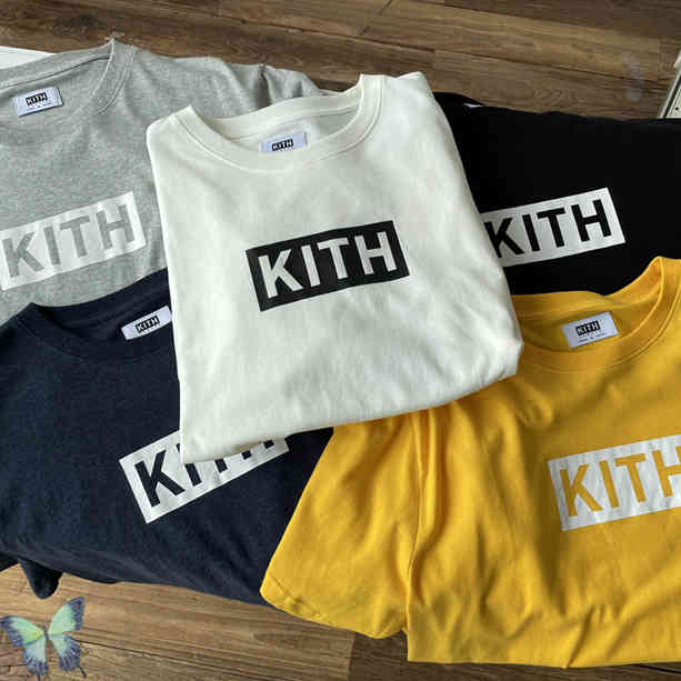 

Kith Box T-shirt Men Women Cotton Tees t Shirt, White;black