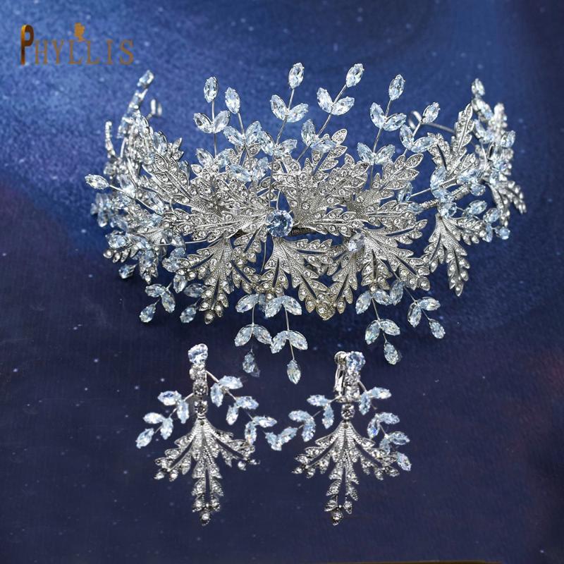 

Hair Clips & Barrettes A359 Elegant Alloy Flower Wedding Headband Earring Fashion Designer Headpiece Bridal Headdress For Women Crown, Golden;silver
