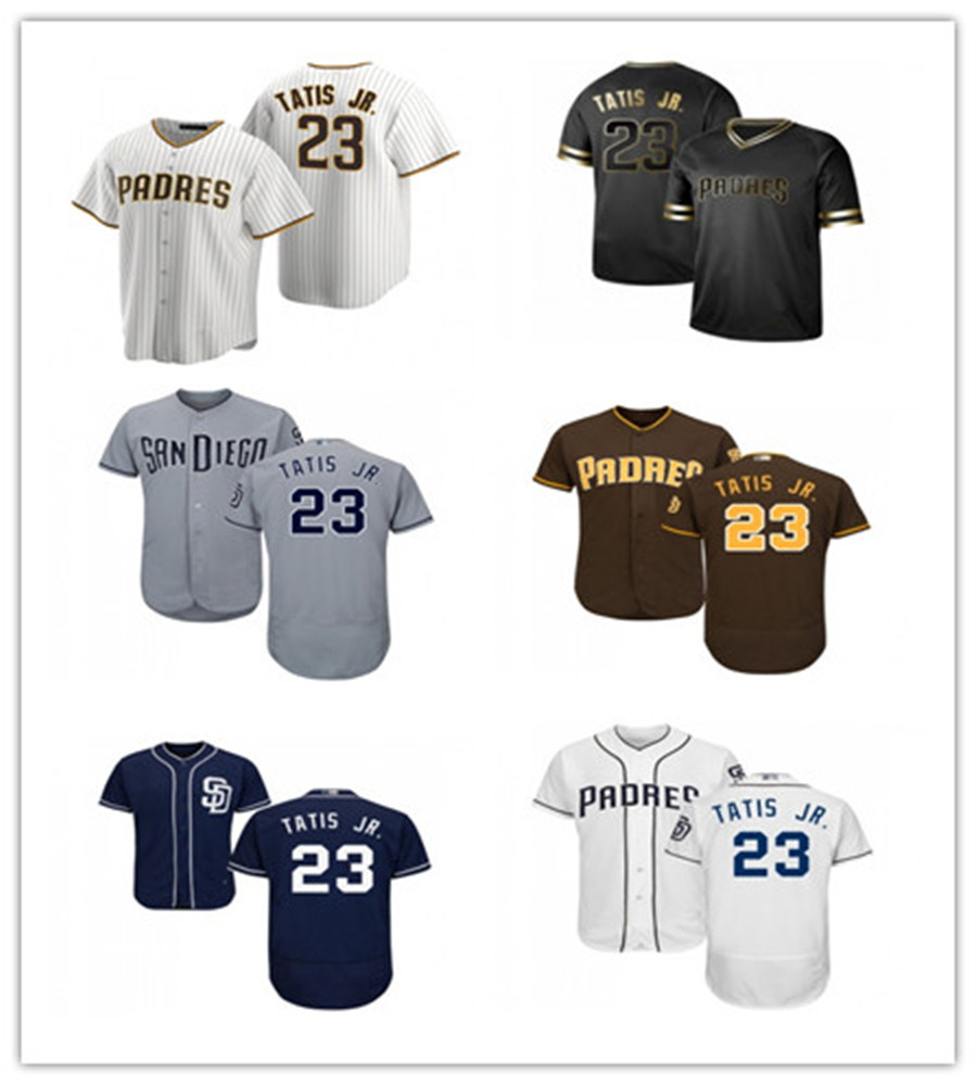 

2021 Padre Men Women Youth 23 Fernando Tatis Custom Baseball Jersey Blank Replica Alternate blue white gray, Blue;black