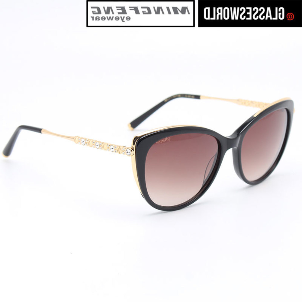 

Highend accessories Wholale Acetate and Metal Sunglass UV Sun Glass SA, Black