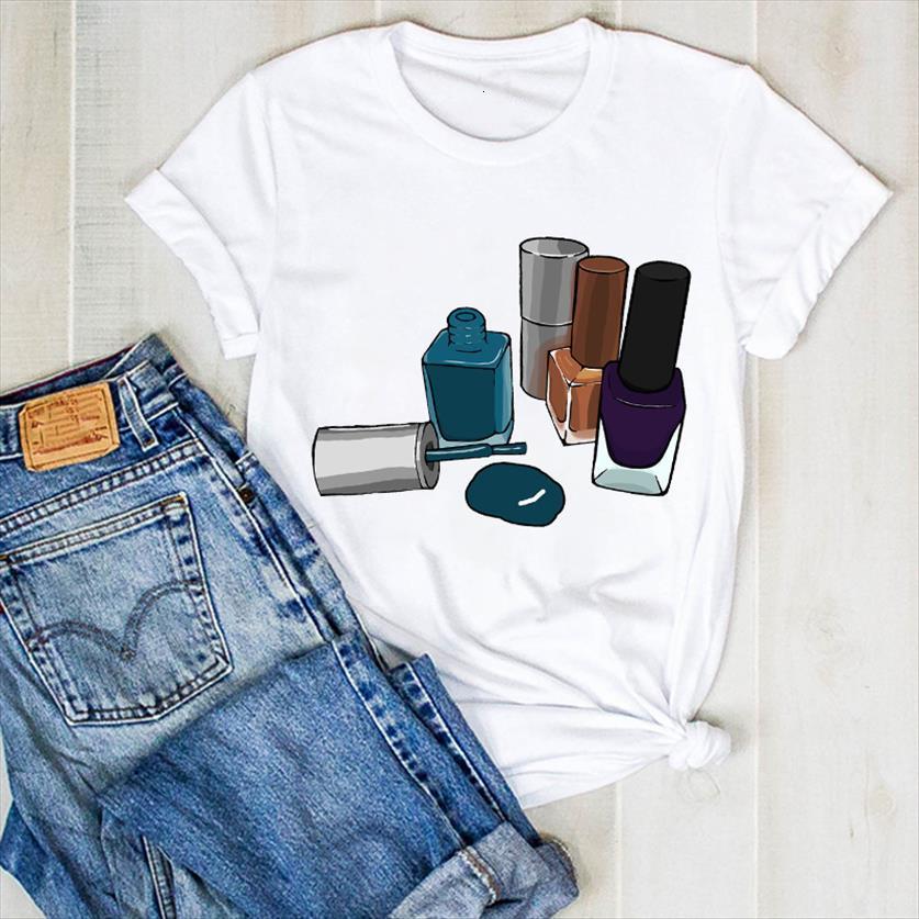 Fingernail 3d Nail Girl Women T Shirts Cartoon 90s Cute Summer Tee Womens Top Clothes Graphic