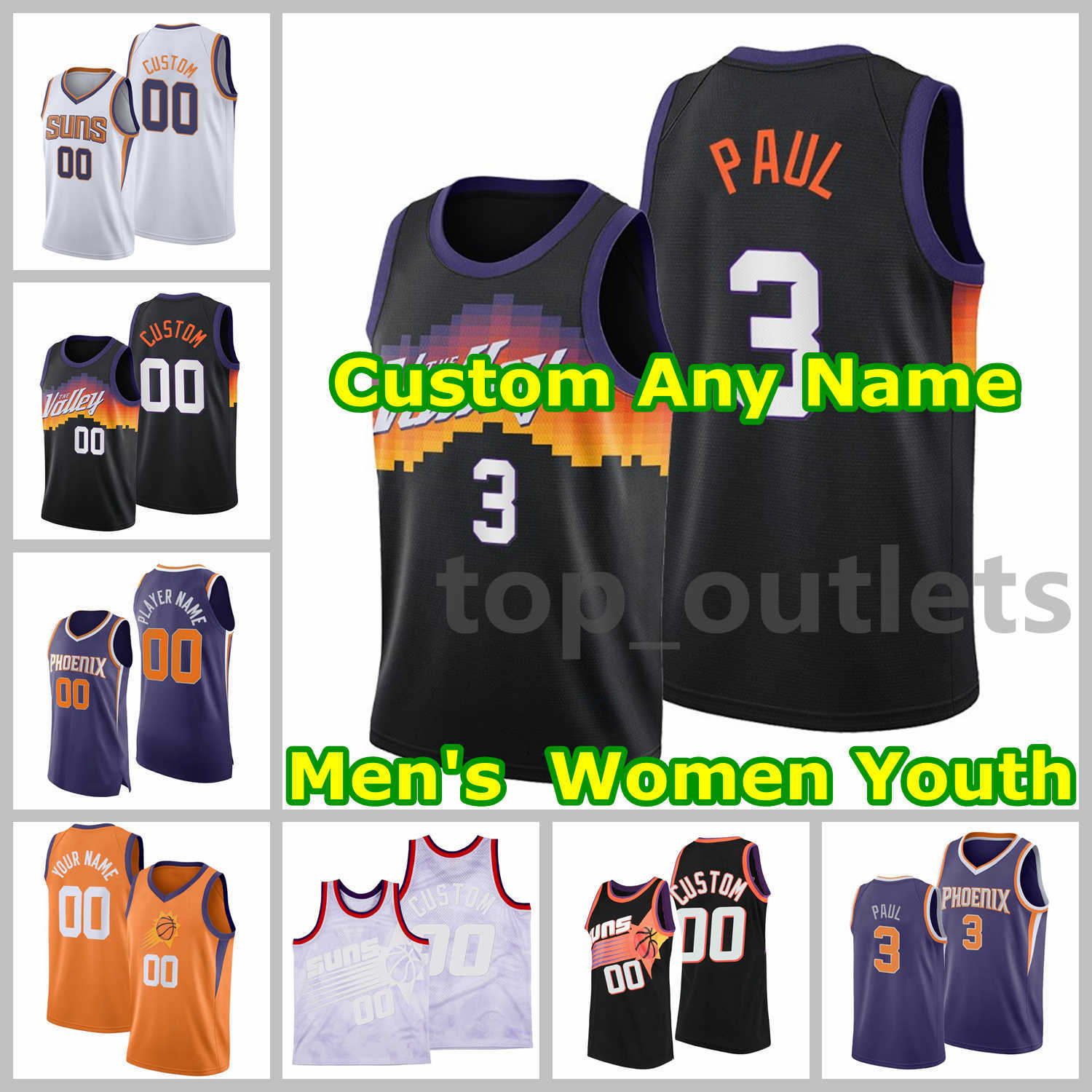 

Basketball Jerseys Deandre Ayton Jersey Devin Booker Chris Paul Jalen Smith Mikal Bridges Jae Crowder Cameron Johnson JaVale McGee Abdel Nader Custom Stitched, As photo